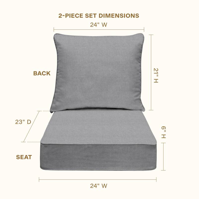 Outdoor Deep Seating Lounge Chair Cushion