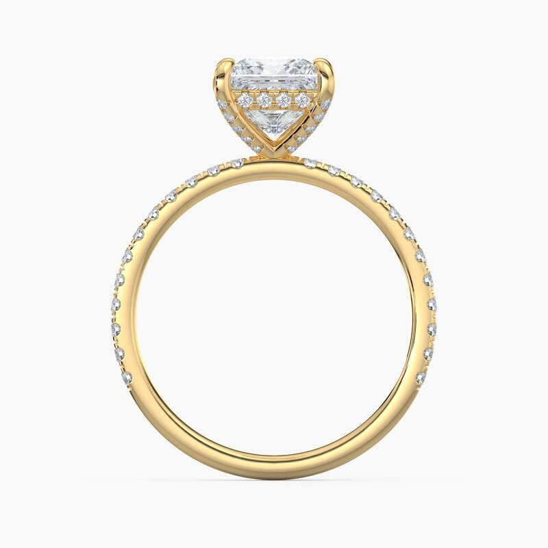 Auriya 14k Gold Lab Grown Princess Diamond Luxe Hidden Halo Engagement Ring 1.00 to 5.00 ct. tw. (F-G, VS)