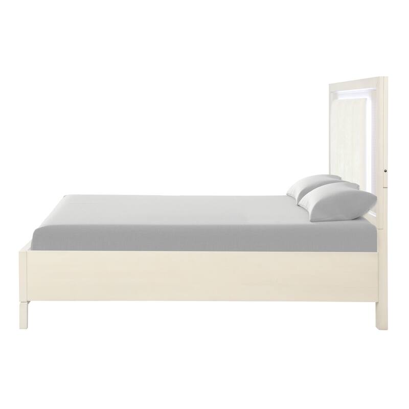 Furniture of America Evander Modern Antique White 3-Piece Solid Wood Bedroom Set