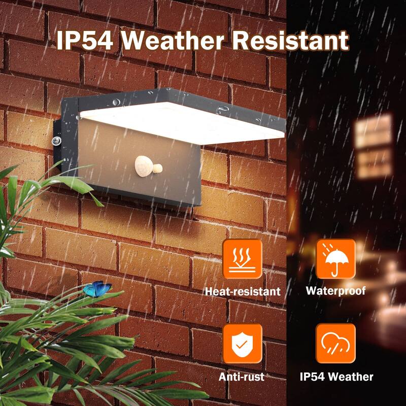 2-Pack Solar Outdoor Wall Light Dusk to Dawn LED Lantern IP54 17329 - 17329-2B