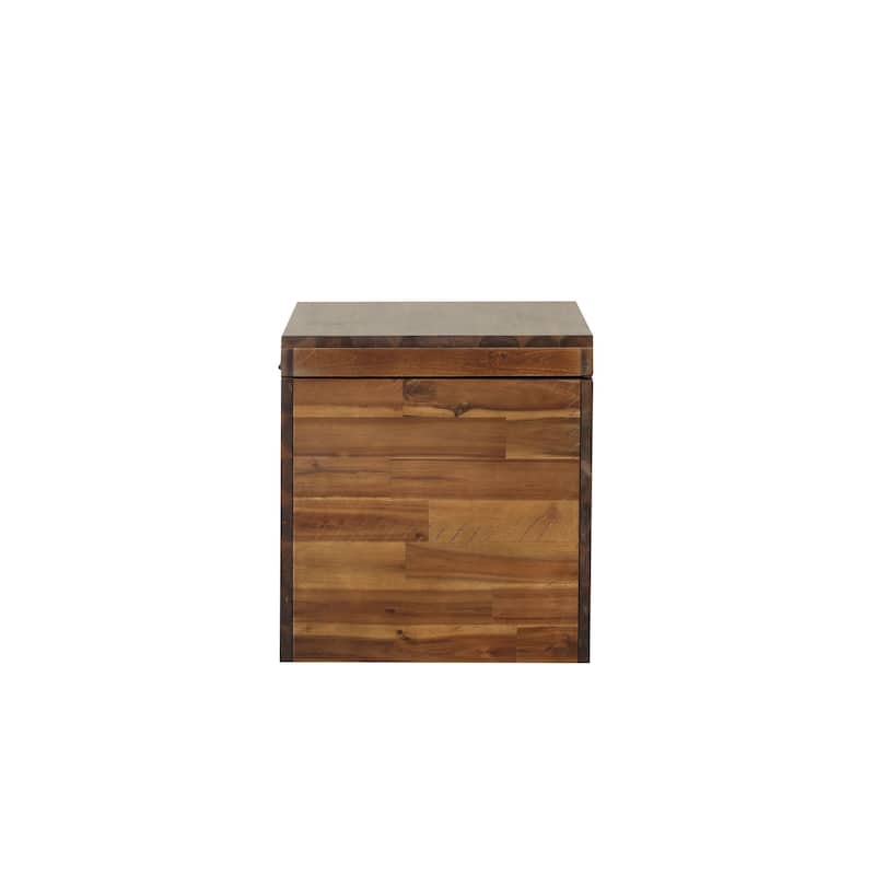 Emilia Dark Brown Storage Cube Trunk