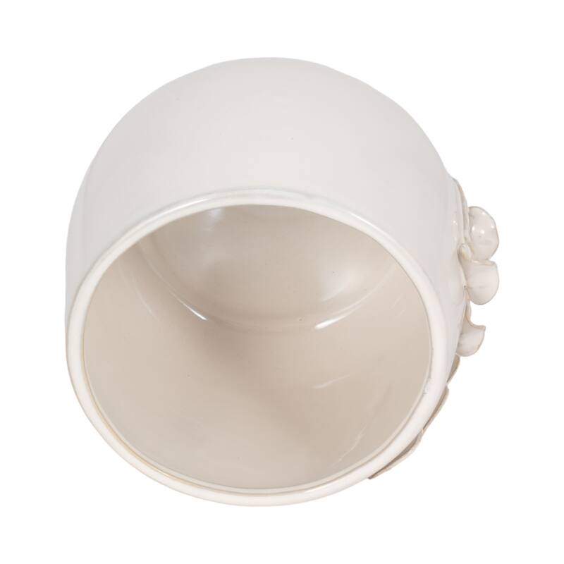 Sagebrook Home Ceramic Elegance, Enchanting Applique Planter for Modern Spaces