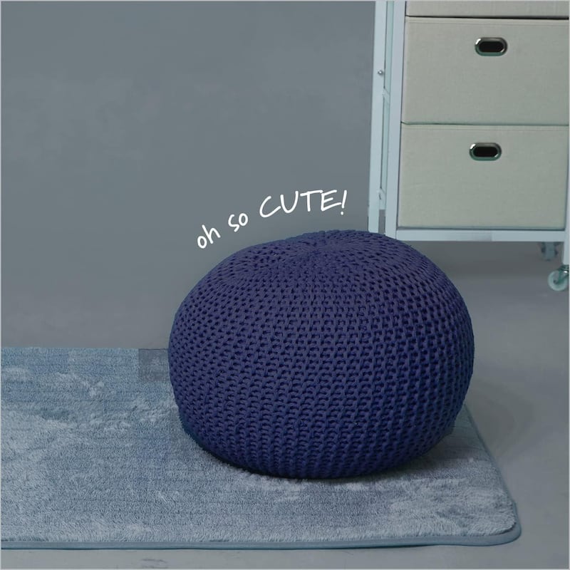 Urban Lifestyle Round Knit Pouf