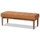 preview thumbnail 17 of 18, Sanford Mid-Century Modern Dining Bench Tan