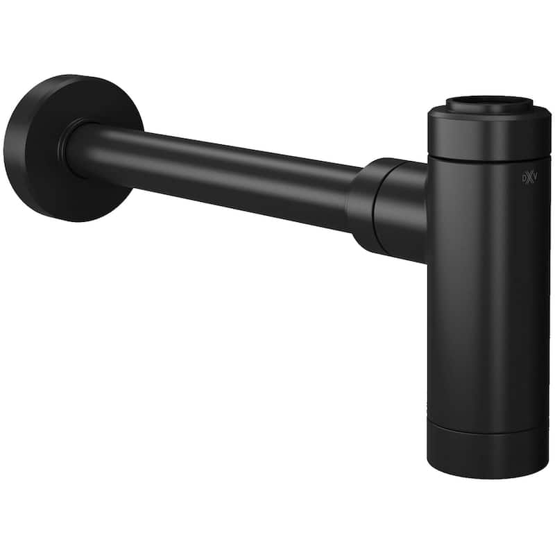 DXV DXV Modulus Round Brass Bottle P-Trap - Matte Black