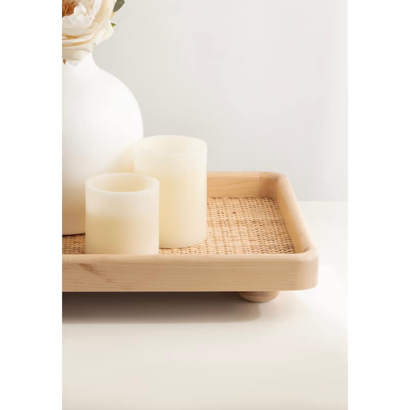 Kate and Laurel Planche Rectangle Woven Tray