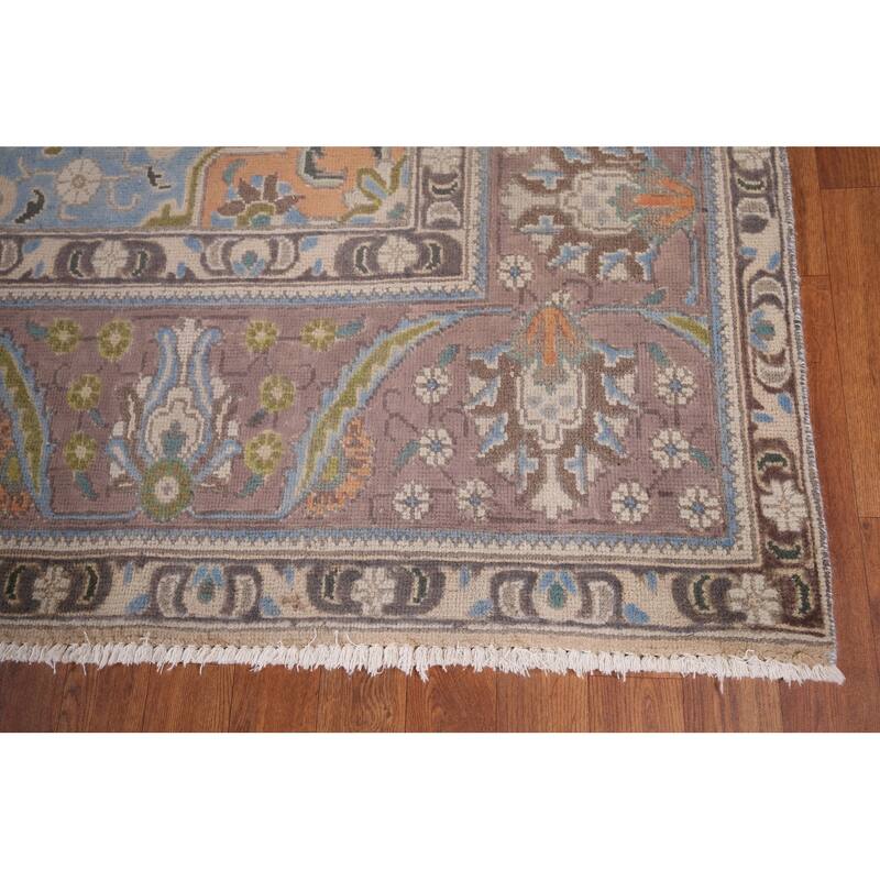Tabriz Persian Vintage Area Rug Living Room Handmade Wool Carpet - 9'3" x 12'9"