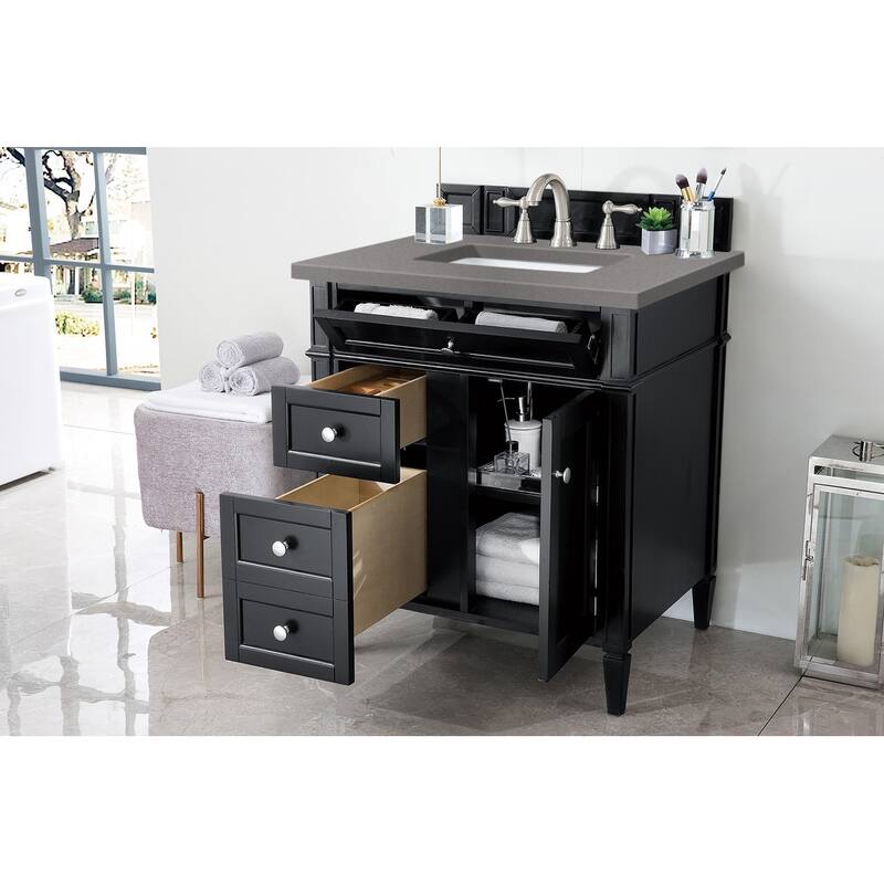 James Martin Vanities Brittany 30" Single Vanity, Black Onyx