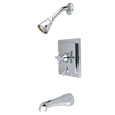 English Vintage Tub and Shower Faucet with Diverter