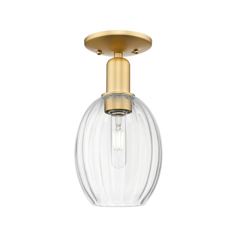 Innovations Lighting Downtown Urban - Preston - 1 Light 6" Bulb Shade Semi-Flush Mount Light