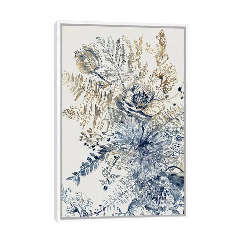 iCanvas "Royal Blue II" by Maya Woods Framed Canvas Print - White - 26x18