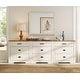 preview thumbnail 68 of 71, WAMPAT Mid Century Modern Dresser, 31.9" Tall Storage Cabinet with Drawers Antique White - 9-drawer