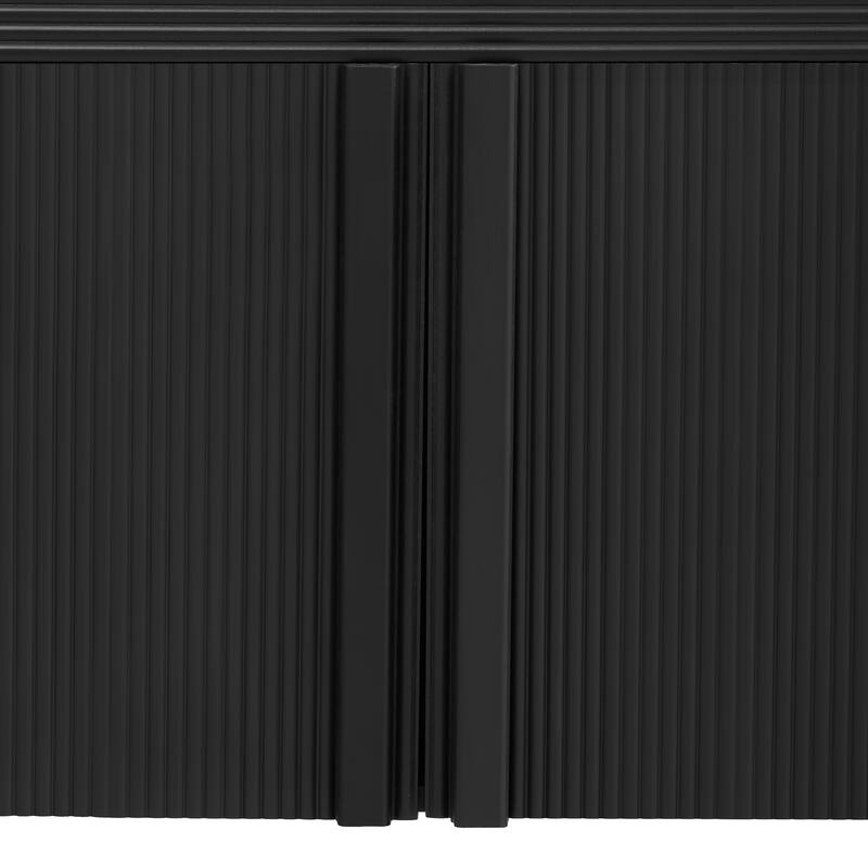 Striped Storage Sideboard with 4 Doors