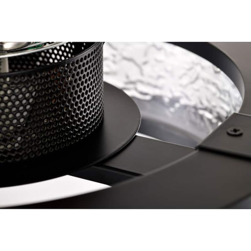 Darrow - 13 Inch LED Flush Mount - Matte Black - Acrylic Panels