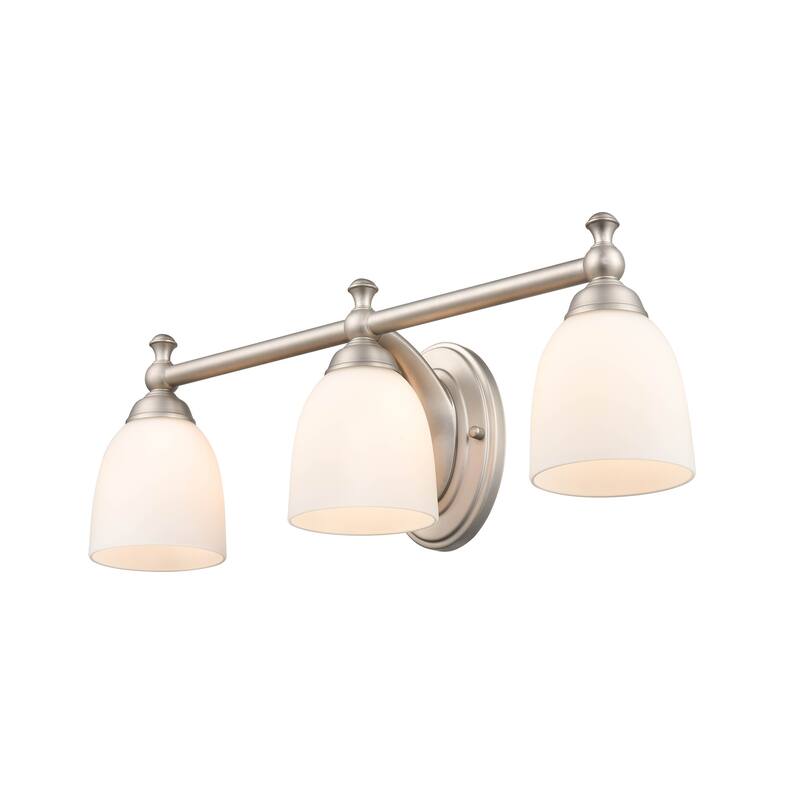 Millennium Light 4 Light Vanity Fixture in Multiple Finishes with Frosted Glass Shades