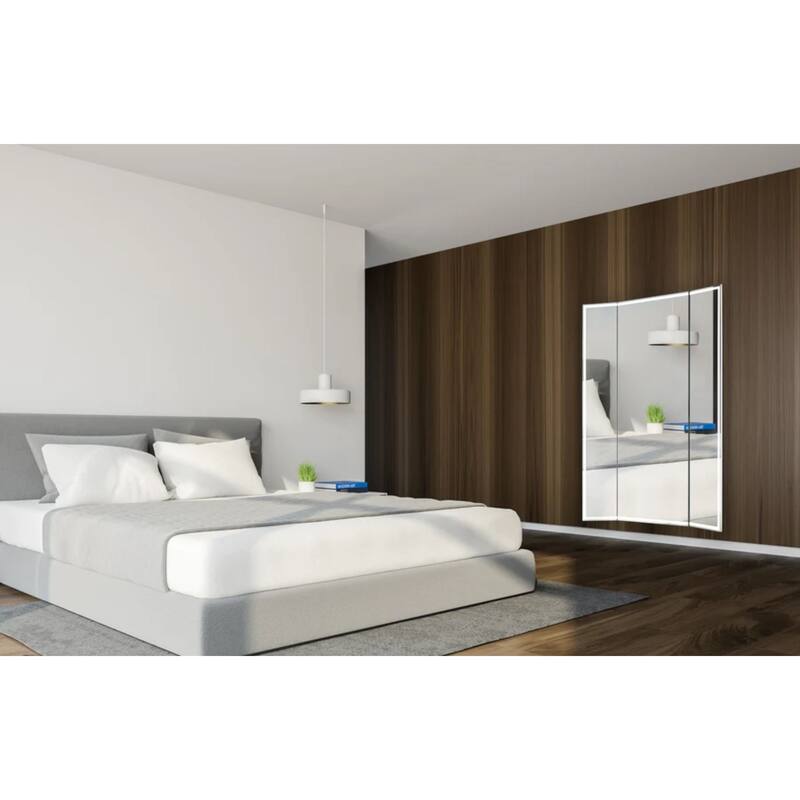 Modern Mirrors Celestia Lighted Full-Length Trifold Vanity Mirror, IP44 - 76*60