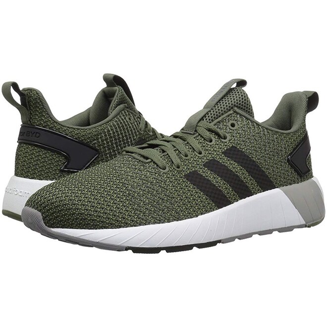 Shop Adidas Men S Questar Byd Running Shoe Base Green Black Grey