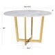 preview thumbnail 5 of 3, Silver Orchid Swain Antique White Marble Dining Table