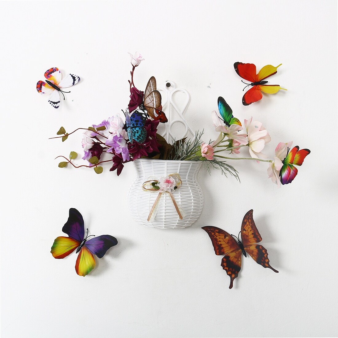 Shop 24pcs 3d Butterfly Wall Sticker Decal Room Decoration For Home Decor Colorful Blue On Sale Overstock 29306716