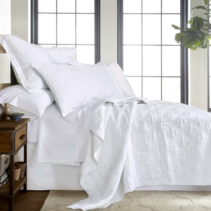 Washed Linen White Full/Queen Quilt - Levtex Home