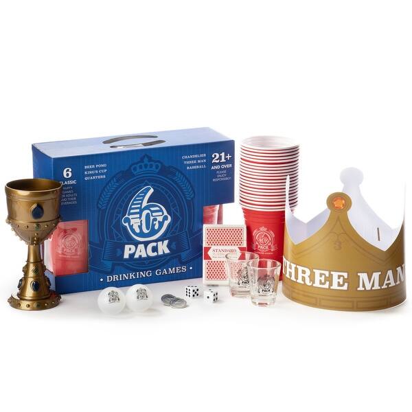 slide 2 of 6, The Six-Pack Drinking Games - 11x8x4 in