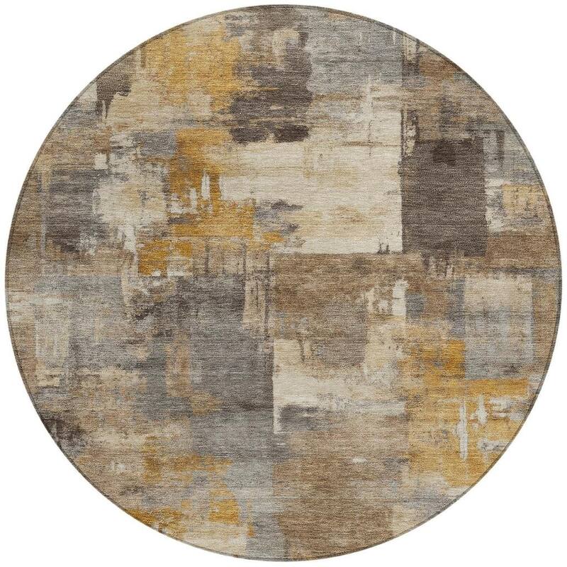 HomeRoots Abstract Transitional Rectangle Outdoor Rug