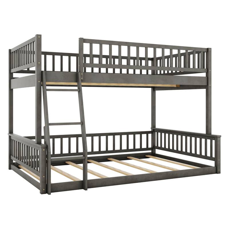 Bunk beds with ladder and guard rails