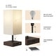 preview thumbnail 2 of 7, Lavish Home Rectangle Bedside Desk lamp with Charging outlet and USB