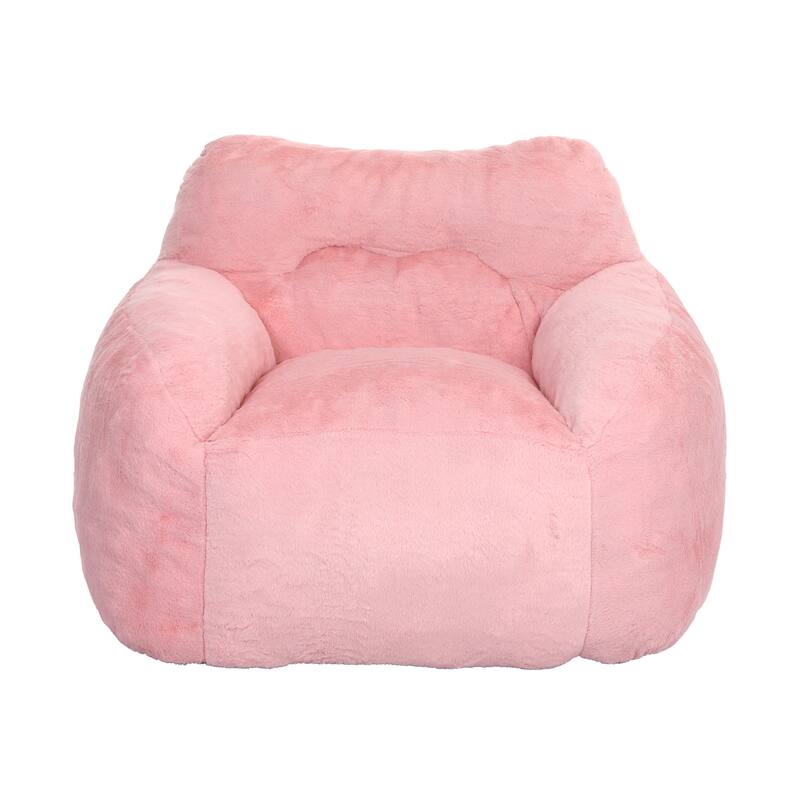 Oversized Memory Foam Bean Bag Chair Lazy Sofa with Armrests and Removable Cover for Living Room Bedroom