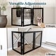 preview thumbnail 7 of 13, PETMAKER 3-Panel Foldable Pet Gate, Black - N/A