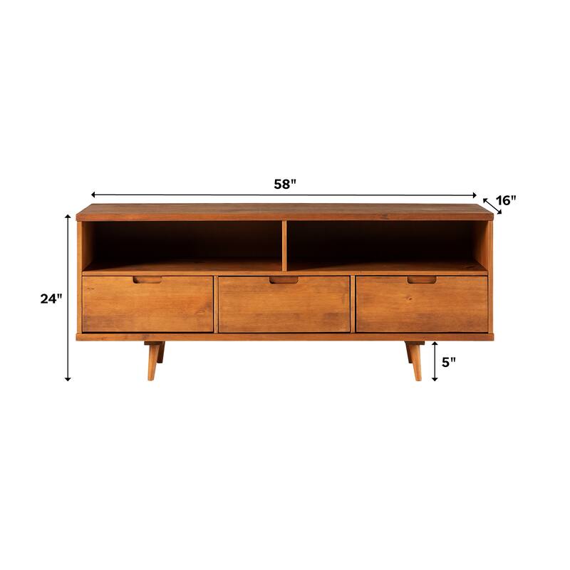 Middlebrook Alby 58-inch Mid-Century Solid Wood TV Stand