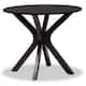 Kenji Modern and Contemporary 35-Inch-Wide Round Dining Table - Dark Brown