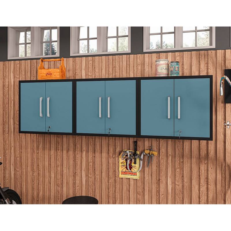 Manhattan Comfort Eiffel Floating Garage Cabinet (Set of 3)