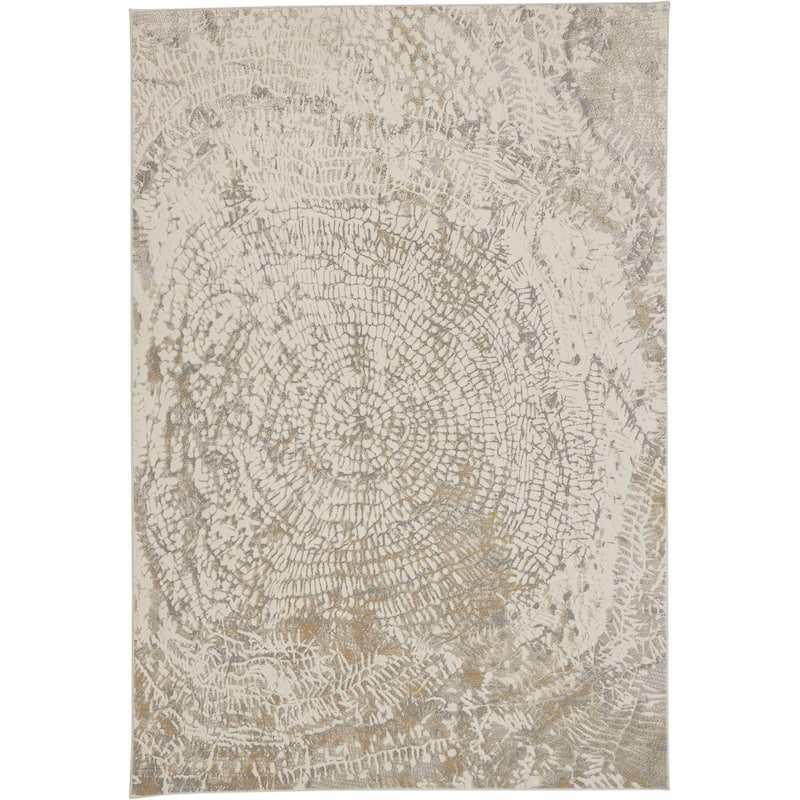 Vixec Abstract Modern Non Skid Woven Durable Area Rug By HomeRoots - 5' x 8'