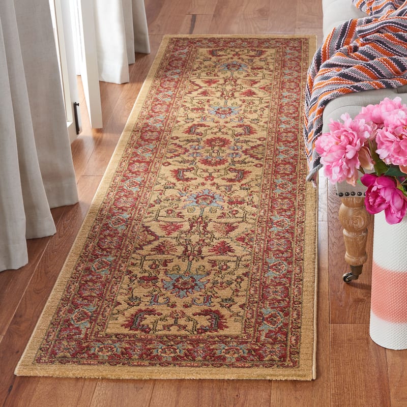 SAFAVIEH Mahal Marilynn Traditional Oriental Rug - 2' 2" x 8' - Beige/Red - Runner