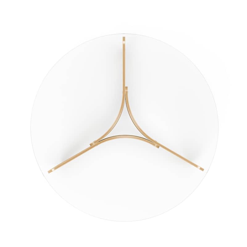 Umbra 1018611 Madera 33" Wide Glass and Wood Coffee Table