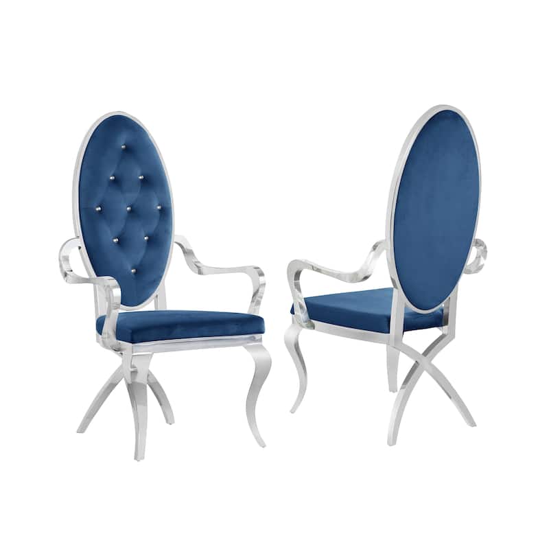 Best Quality Furniture Faux Crystal Arm Chairs