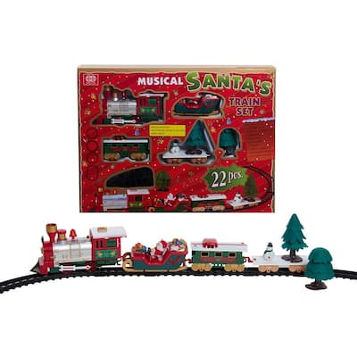 Kurt Adler Battery Operated Musical Santa Train Table Piece