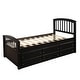 preview thumbnail 10 of 20, Twin Platform Storage Bed with 6 Drawers - Solid Pine Wood for Bedrooms