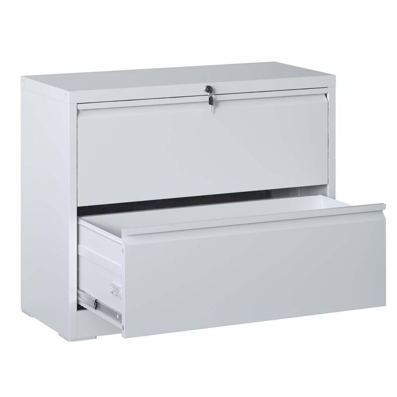 2 Drawer Metal Filing Cabinet with Lock, Legal/Letter/A4/F4 Size