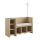 preview thumbnail 16 of 23, Avenue Greene Samuel Storage Bench and Coat Rack Blonde Oak