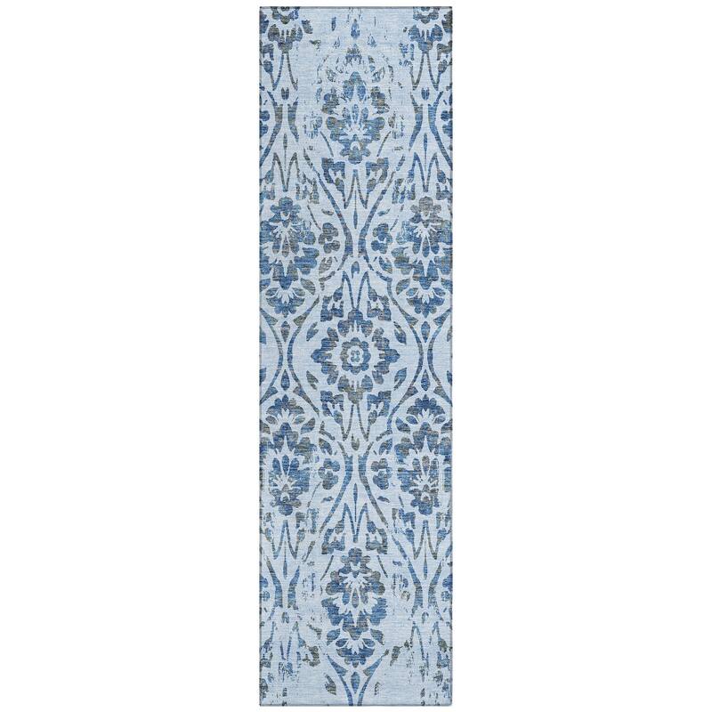 Machine Washable Indoor/ Outdoor Chantille Traditional Distressed Rug
