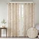 preview thumbnail 20 of 32, Madison Park Leilani Palm Leaf Burnout Window Curtain Sheer