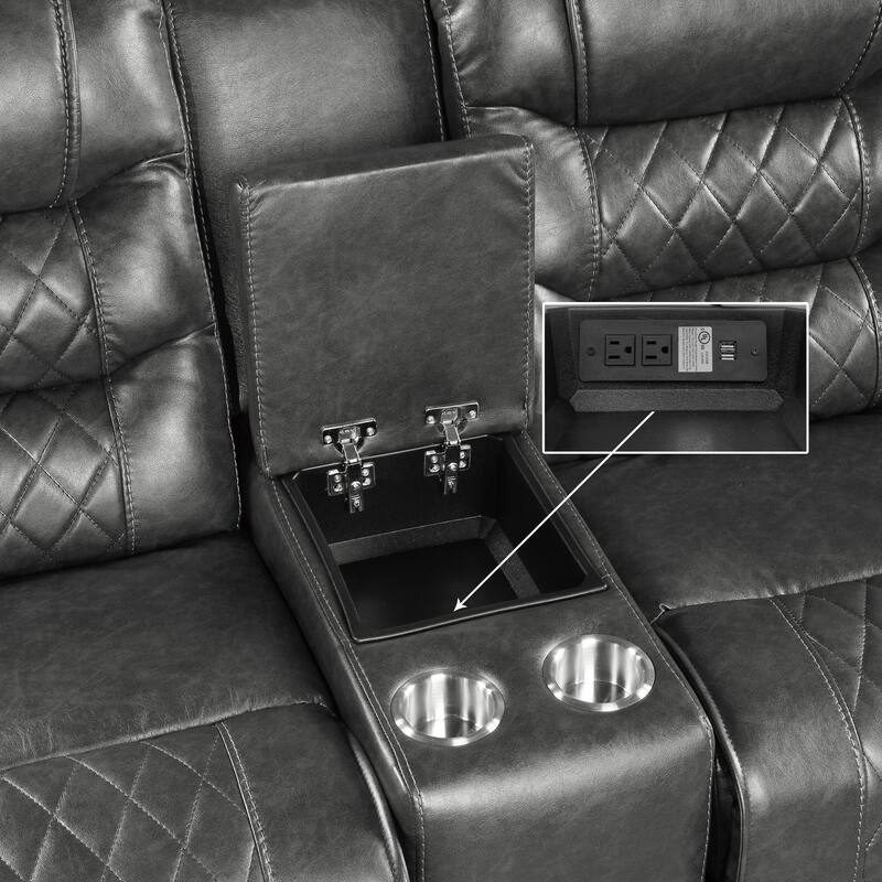 Lenci Power Double Reclining Loveseat