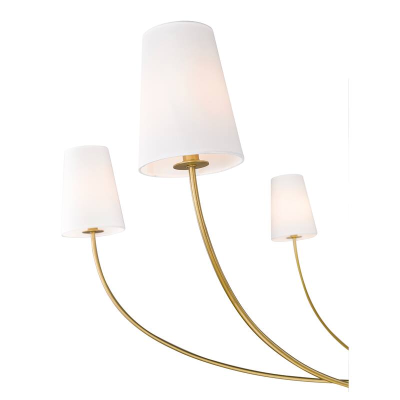 Shannon by Z-Lite 6 Light Chandelier in Rubbed Brass - 60