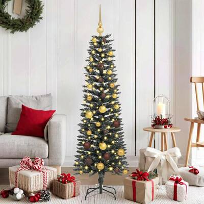 vidaXL Artificial Christmas Tree with 150 LEDs Green 43 x 43 x 150 cm