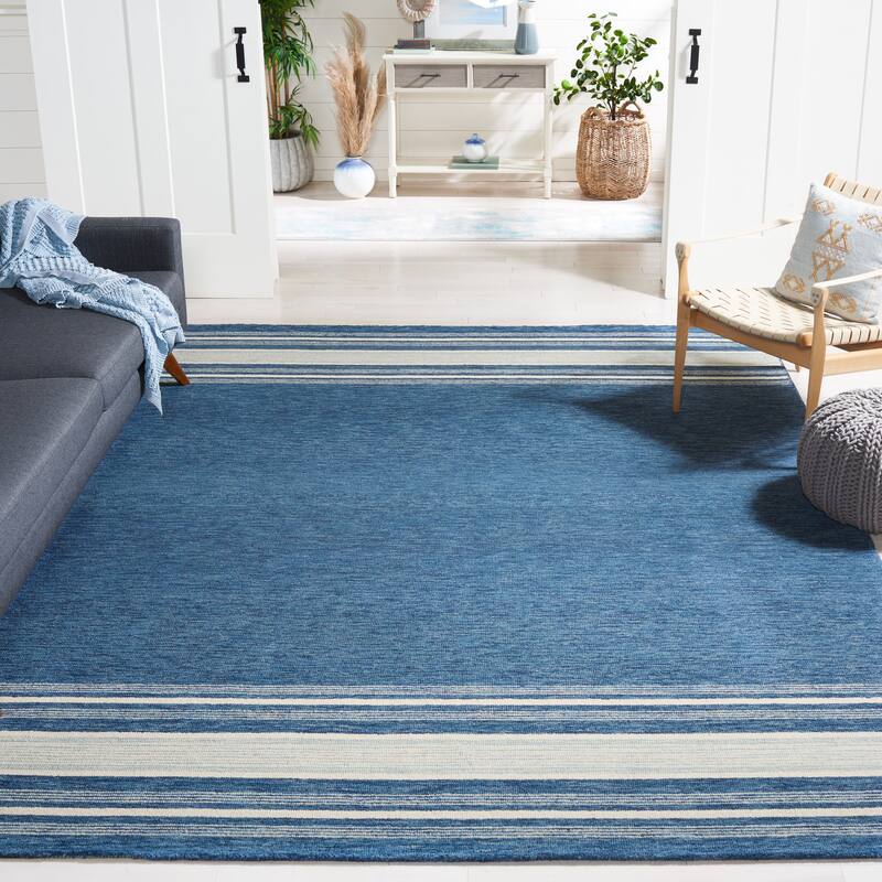 SAFAVIEH Handmade Metro Kikuko Stripe Wool Rug