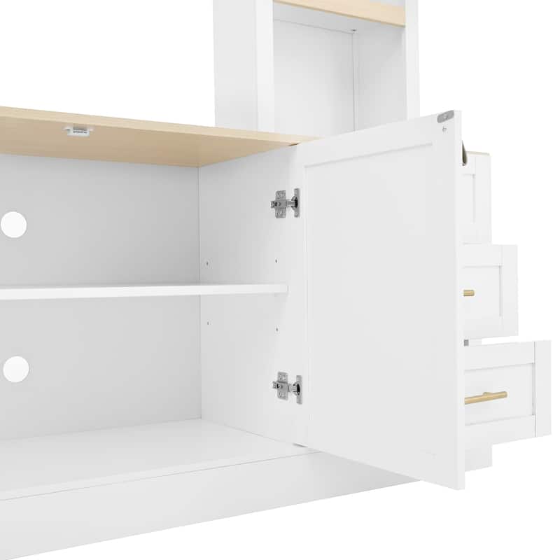 Entertainment Center Wall Unit with Bookshelves