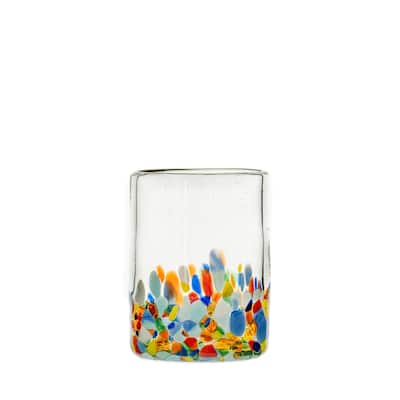 10 Strawberry Street Pueblo Handblown Mexican Glassware, Set of 4