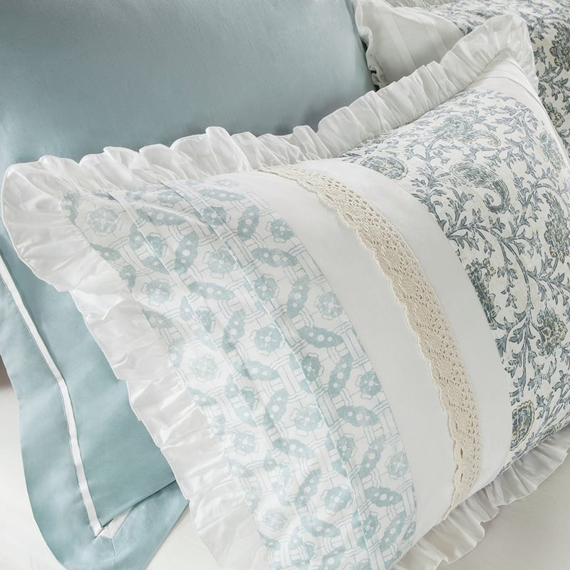 GDF Studio - Dawn 9 Piece Cotton Percale Duvet Cover Set